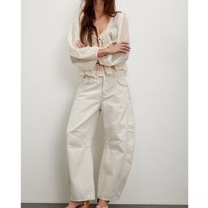 FREE PEOPLE Cream JEANS